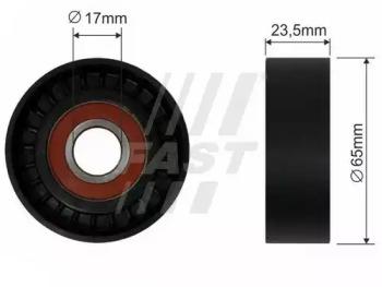 Fast FT44521 Ролик натяжний ременя поліклинового Fast FT44521 Ролик натяжний ременя поліклинового