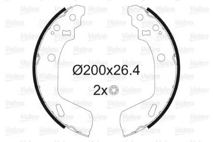 Valeo 564180 Колодки гальмівні Valeo 564180 Колодки гальмівні