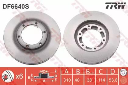 TRW DF6640S Brake disc