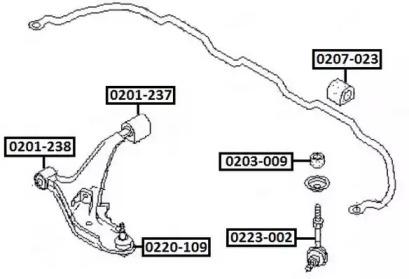 Akitaka 0223002 Link stabilizer