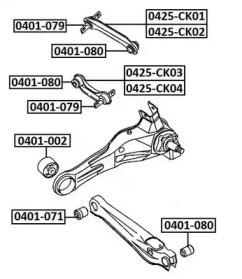 Akitaka 0401071 Bushing suspension arm