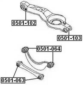 Akitaka 0501103 Bushing suspension arm Akitaka 0501103 Bushing suspension arm