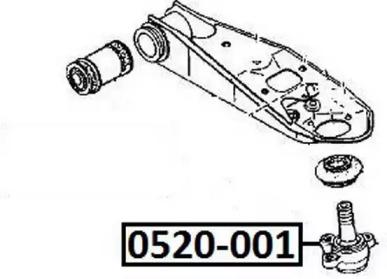 Akitaka 0520001 Joint assy suspension