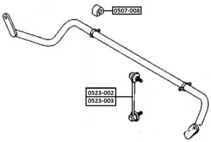 Akitaka 0523003 Тяга стабілізатора підвіски