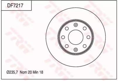 TRW DF7217 Диск тормозной