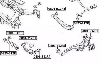 Akitaka 0801B12R1 Bushing suspension arm