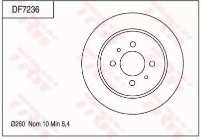 TRW DF7236 Brake disc TRW DF7236 Brake disc