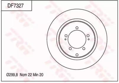 TRW DF7327 Диск гальмівний