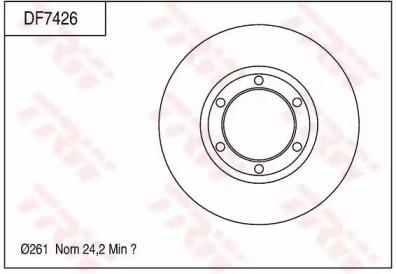 TRW DF7426 Brake disc