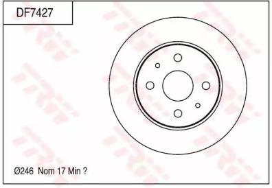 TRW DF7427 Brake disc TRW DF7427 Brake disc