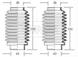 Borg & Beck BSG3000 Пыльник рулевой рейки Borg & Beck BSG3000 Пыльник рулевой рейки