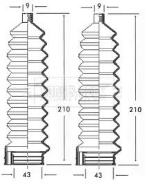 Borg & Beck BSG3105 Пыльник рулевой рейки