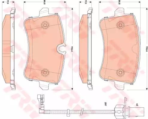 TRW GDB1866 Колодки гальмівні