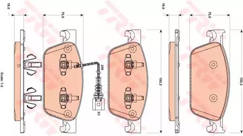 TRW GDB1887 Brake pads