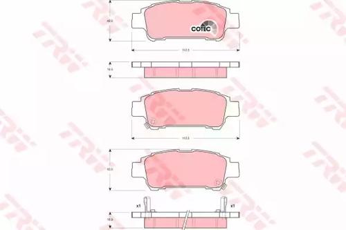 TRW GDB3249 Колодки гальмівні TRW GDB3249 Колодки гальмівні