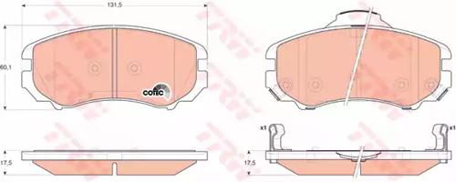 TRW GDB3352 Колодки гальмівні TRW GDB3352 Колодки гальмівні