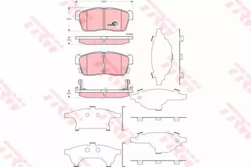 TRW GDB3359 Brake pads