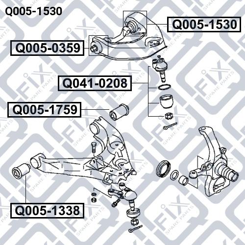 Q-FIX Q0051530 Bushing suspension arm Q-FIX Q0051530 Bushing suspension arm