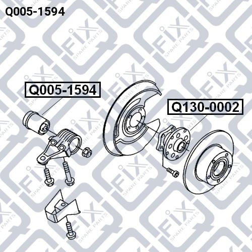 Q-FIX Q005-1594 Сайлентблок балки Q-FIX Q005-1594 Сайлентблок балки