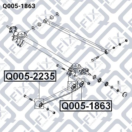 Q-FIX Q005-1863 Bushing suspension arm
