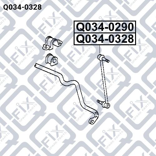 Q-FIX Q034-0328 Тяга стабілізатора підвіски Q-FIX Q034-0328 Тяга стабілізатора підвіски