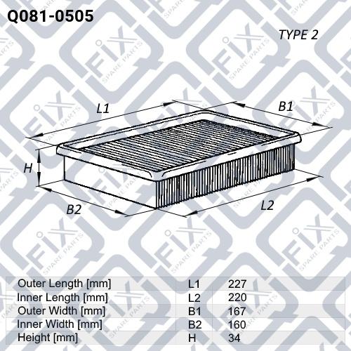 Q-FIX Q081-0505 Air filter Q-FIX Q081-0505 Air filter