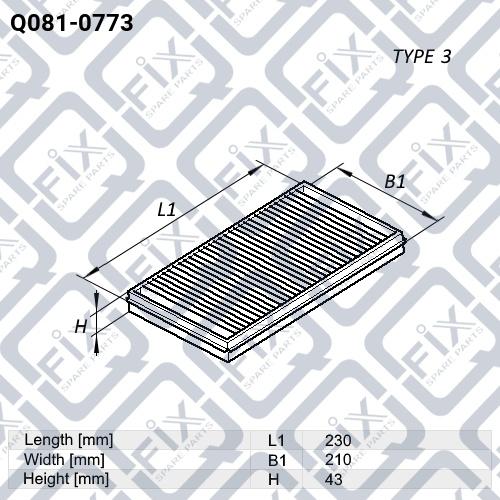 Q-FIX Q081-0773 Фільтр повітряний Q-FIX Q081-0773 Фільтр повітряний