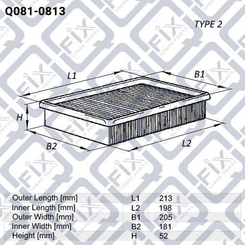 Q-FIX Q081-0813 Air filter Q-FIX Q081-0813 Air filter