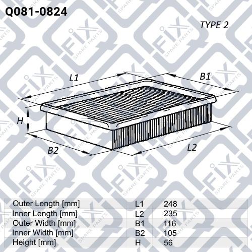 Q-FIX Q081-0824 Air filter Q-FIX Q081-0824 Air filter