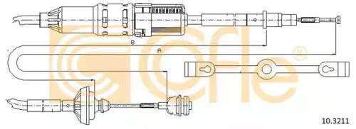 Cofle 10.3211 Трос сцепления Cofle 10.3211 Трос сцепления