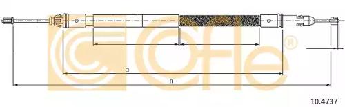 Cofle 10.4737 Brake cable