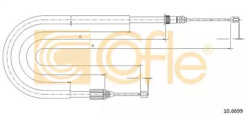 Cofle 10.6699 Трос стояночного гальма