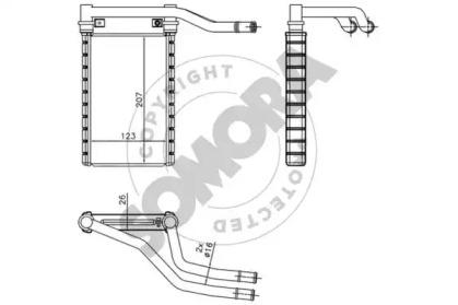 Somora 087250 Радіатор пічки Somora 087250 Радіатор пічки