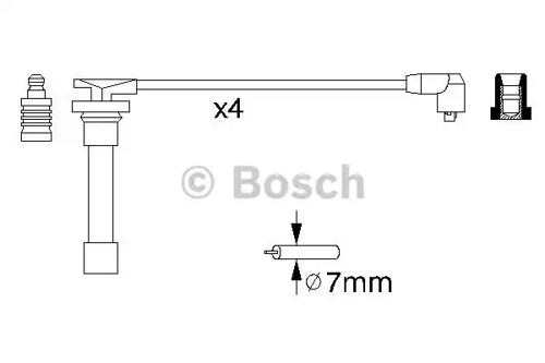 Bosch 0 986 356 721 Дроти високовольтні системи запалювання Bosch 0 986 356 721 Дроти високовольтні системи запалювання