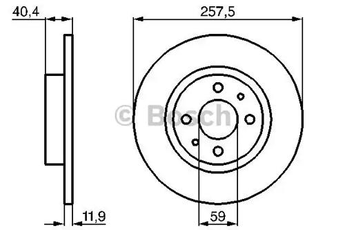 Bosch 0 986 478 343 Brake disc