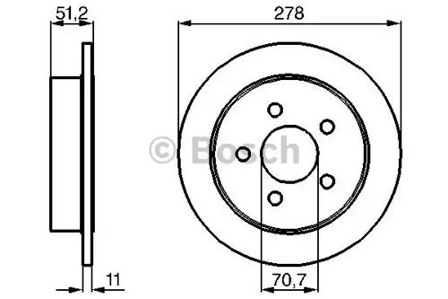 Bosch 0 986 478 487 Brake disc
