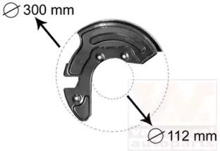 Van Wezel 0323371 Щиток грязезащитний гальмівного диска передній Van Wezel 0323371 Щиток грязезащитний гальмівного диска передній