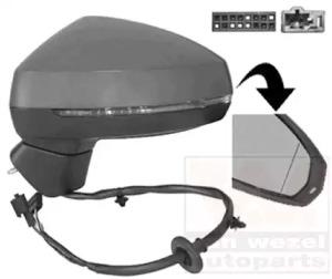 Van Wezel 0337827 Outer mirror assy Van Wezel 0337827 Outer mirror assy