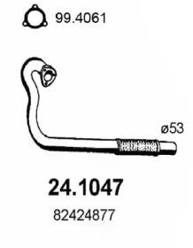 Asso 24.1047 Exhaust pipe Asso 24.1047 Exhaust pipe