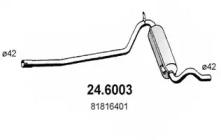 Asso 24.6003 Muffler assy front Asso 24.6003 Muffler assy front