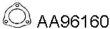 Veneporte AA96160 Прокладка глушителя Veneporte AA96160 Прокладка глушителя