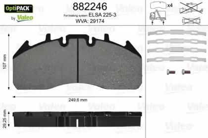 Valeo 882246 Brake pads