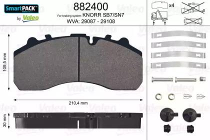 Valeo 882400 Brake pads