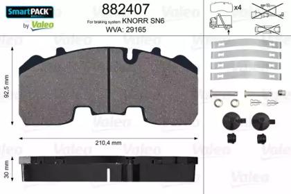 Valeo 882407 Brake pads Valeo 882407 Brake pads