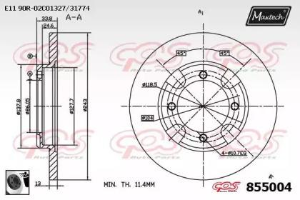 Maxtech 855004.0060 Диск тормозной Maxtech 855004.0060 Диск тормозной