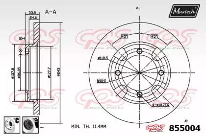 Maxtech 855004.6060 Диск тормозной