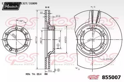 Maxtech 855007.0000 Диск гальмівний Maxtech 855007.0000 Диск гальмівний