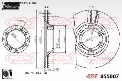 Maxtech 855007.0060 Диск гальмівний