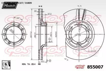 Maxtech 855007.0080 Brake disc
