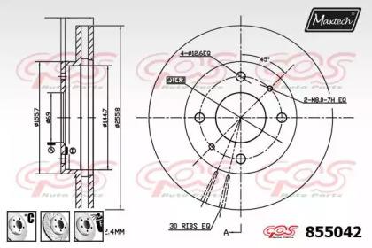 Maxtech 855042.6880 Brake disc